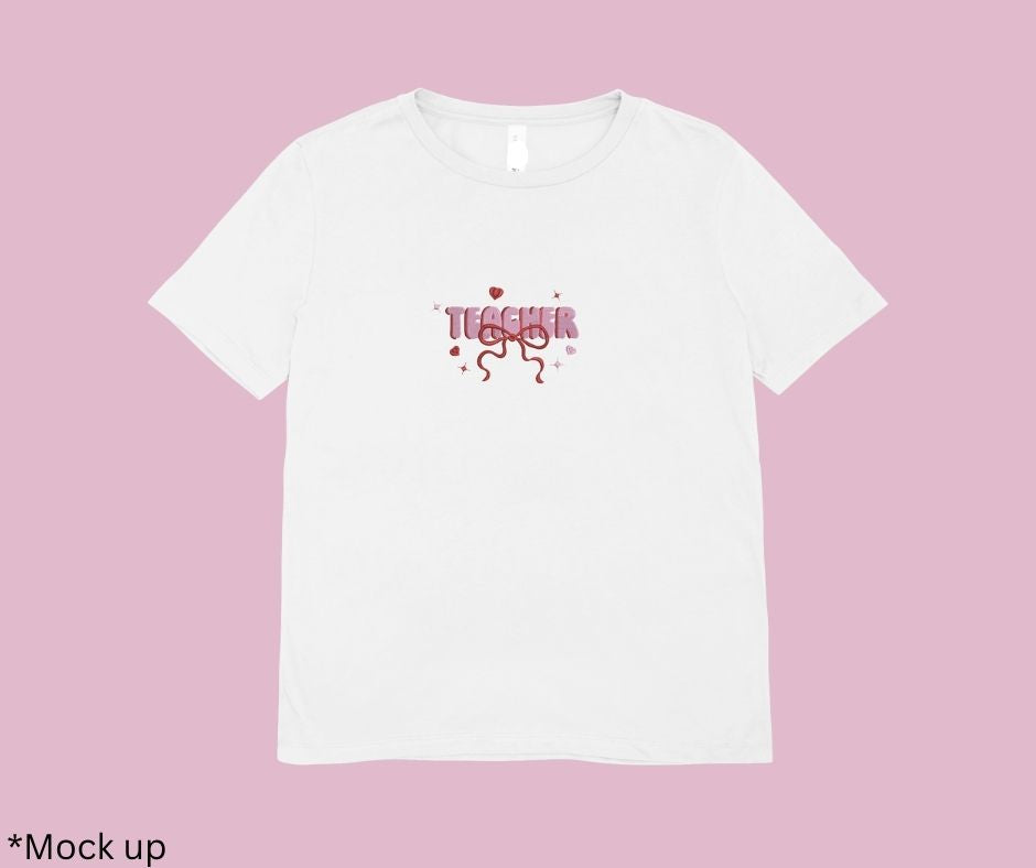 Custom Color Teacher Embroidery Comfort Color Tee