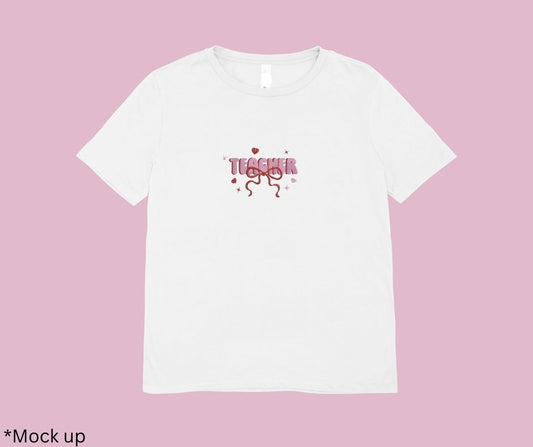 Custom Color Teacher Embroidery Comfort Color Tee