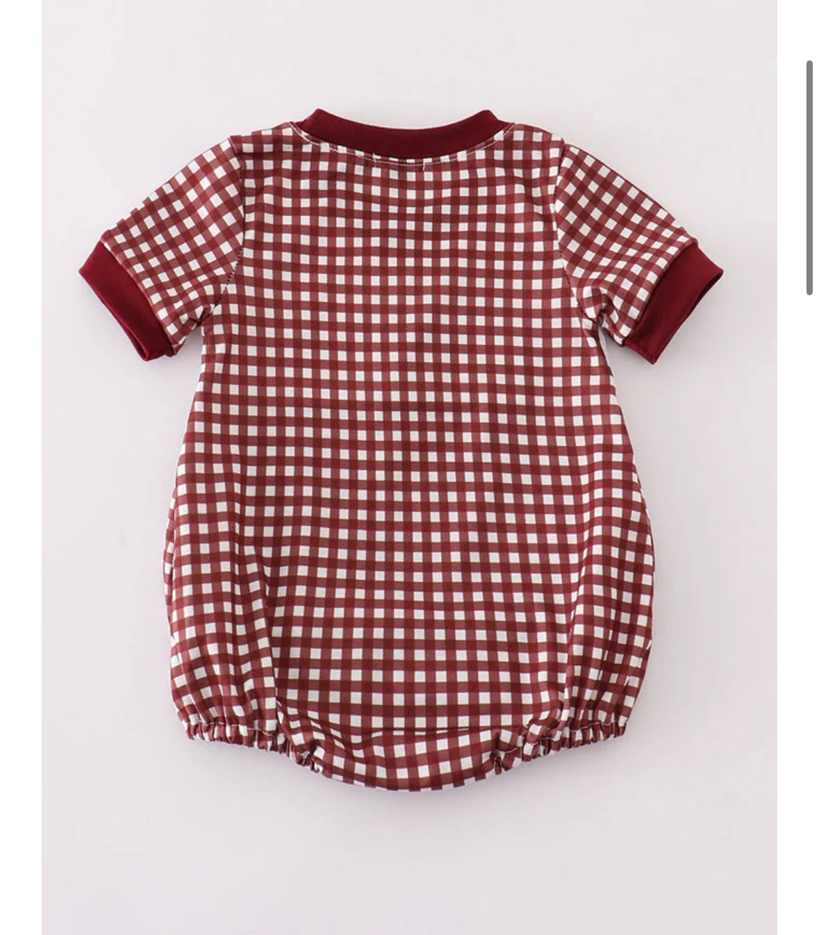 MSU Machine Smocked Gingham Bubble