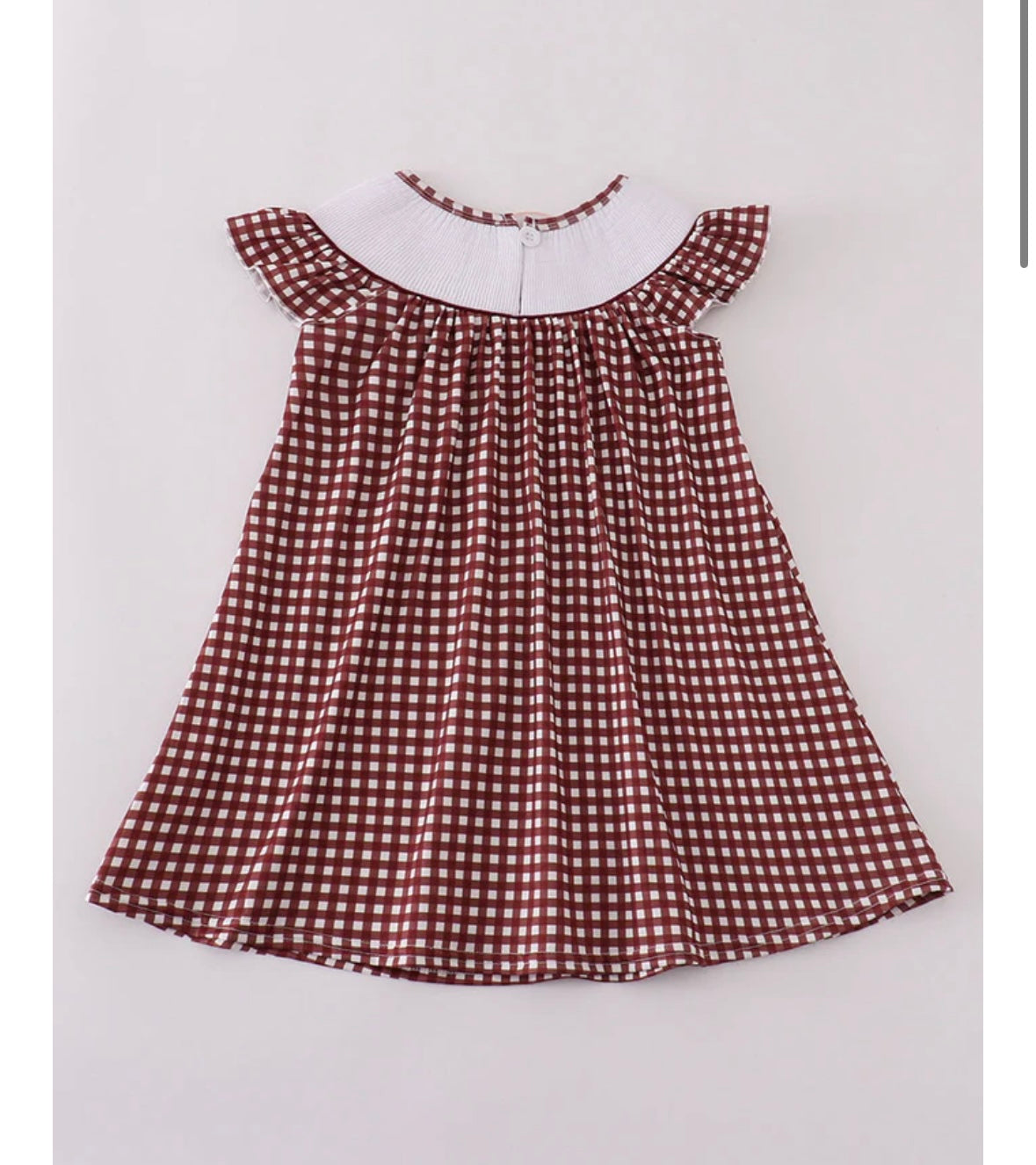 MSU Machine Smocked Gingham Dress