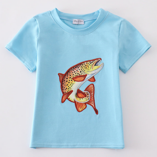 Boys Short Sleeve Fish Tee
