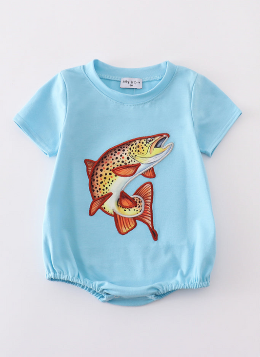 Baby Boys Fish T-shirt Bubble