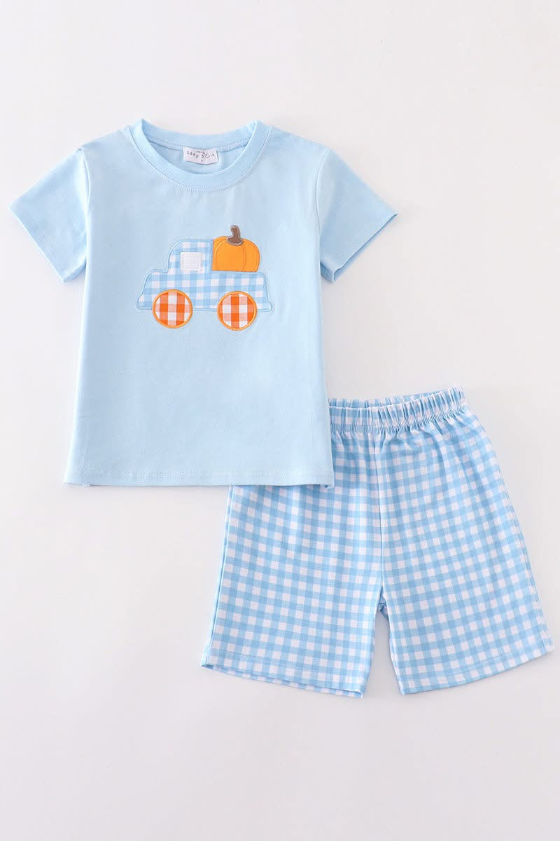 Boys Pumpkin Short Set