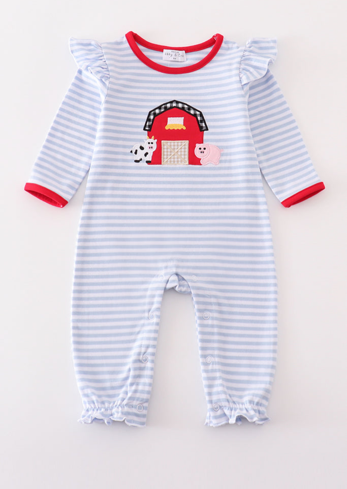 Farm Appliqué Girls Romper