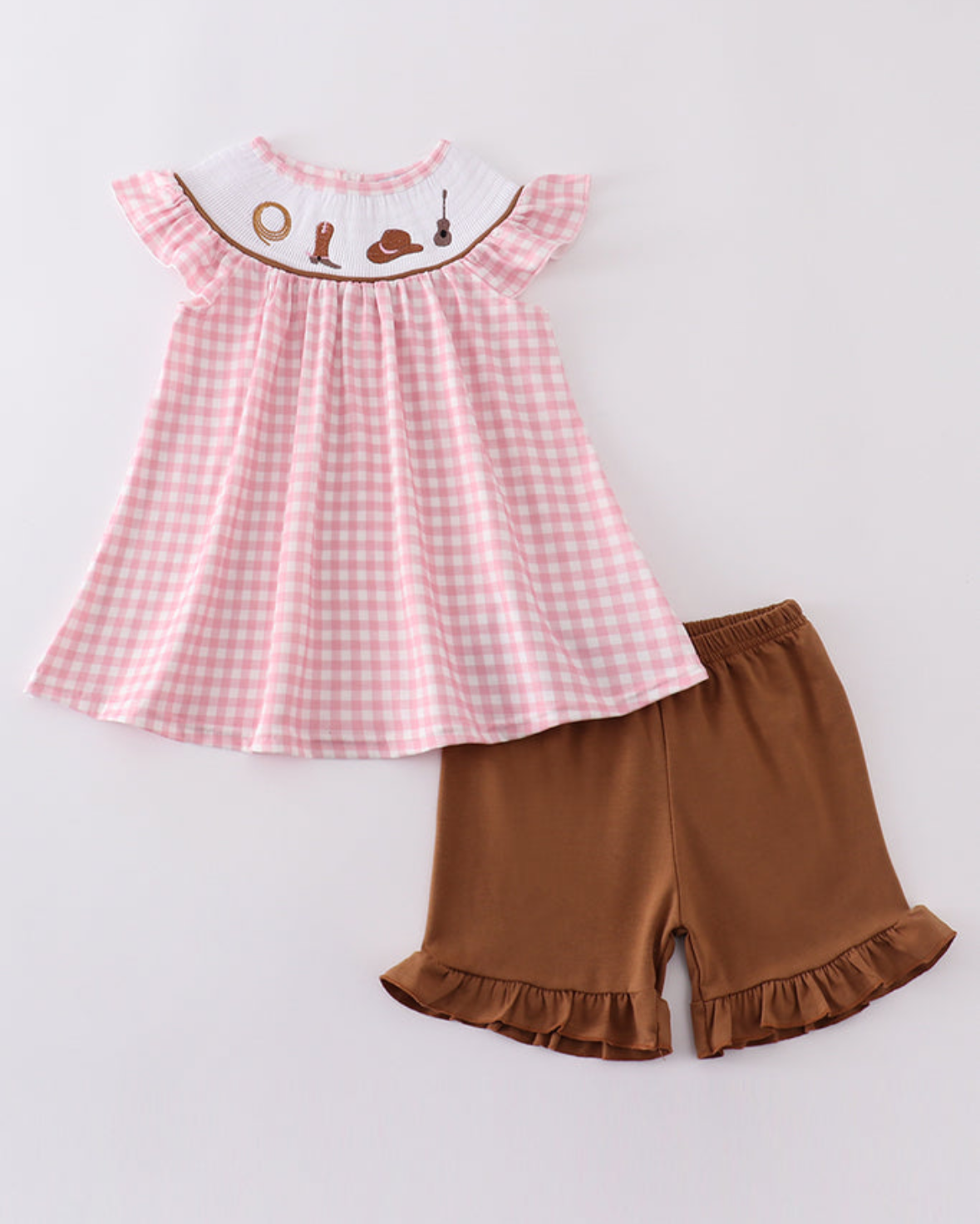 Cowgirl Machine Smocked Set