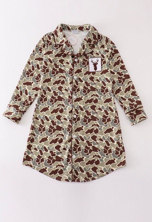 Adult Camo Pajama Dress