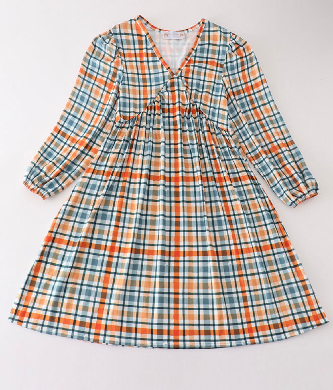 Adult Plaid Print Fall Dress