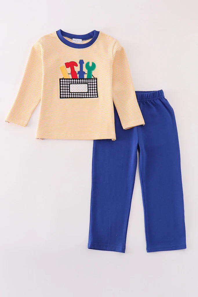 Tool Box Appliqué Boys Set