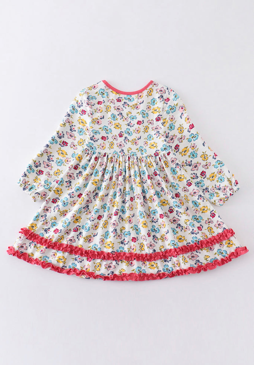 Floral Print Platinum Collection Girls Dress