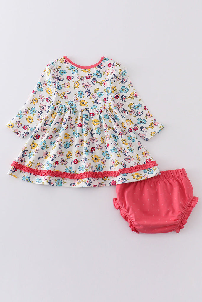 Floral Print Platinum Collection Girls Dress