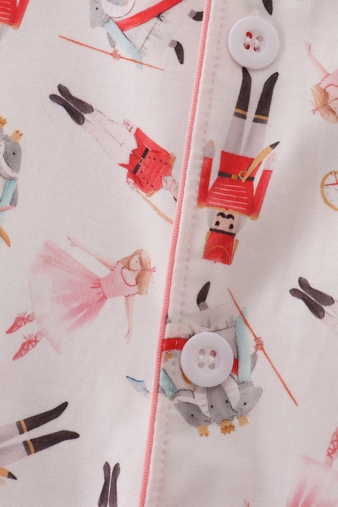 Adult Nutcracker Print Christmas Pajama Dress