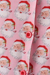 Adult Pink Santa Claus Christmas Pajama Set