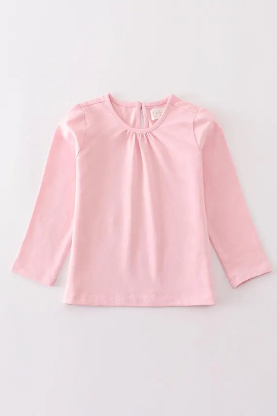 Platinum Light Pink Girls Long Sleeve Top