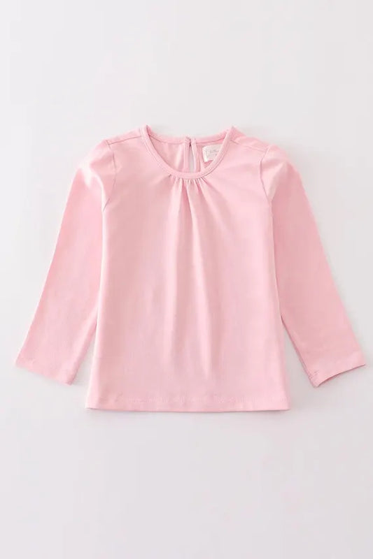 Platinum Light Pink Girls Long Sleeve Top