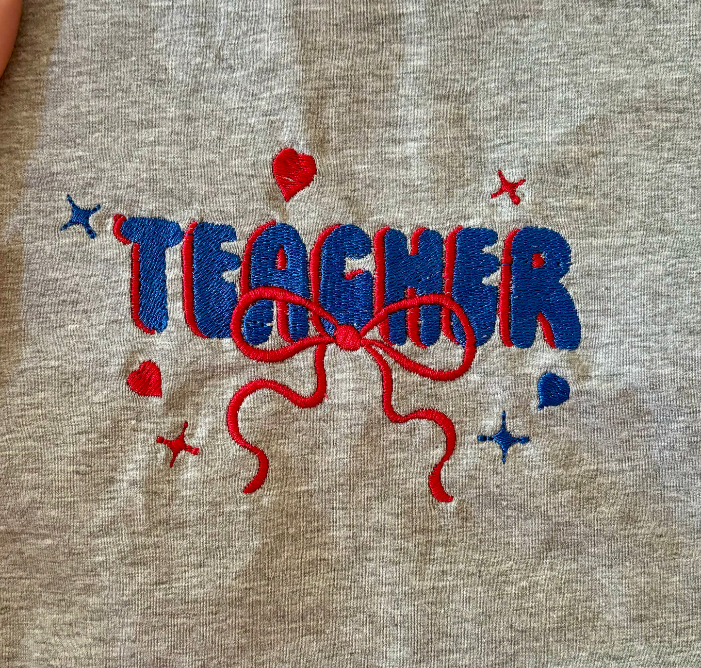 Custom Color Teacher Embroidery Sweatshirt