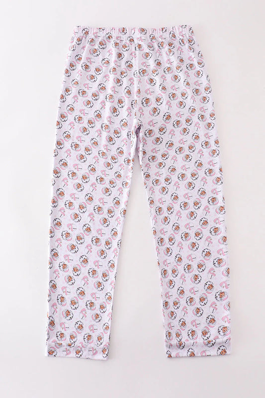 Adult Premium Pink Santa Claus Christmas Pajama Pant